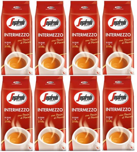 Segafredo Intermezzo szemes kávé 1 kg / 1000g kiszerelésben, 8-as kiszerelés