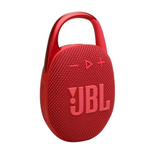 JBL Clip 5 hordozható Bluetooth hangszóró, 7Watt, BT 5.3, víz- és porálló, piros