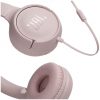 JBL Tune 500 vezetékes fejhallgató, mikrofonos, pink