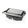 Nedis KAGR131FSR kontaktgrill, 1500Watt, 28x17 cm-es grill lap, fekete - inox