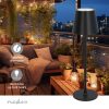 Nedis LTOUT05BK kültéri LED asztali lámpa, akkumulátoros, 1.8Watt, 150lumen, USB-C, IP44, meleg és hideg fehér, fekete