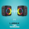 LAMAX PartyKing1 Play Bluetooth hangszóró, 80Watt, BT 5.3, 6000 mAh akku, fekete