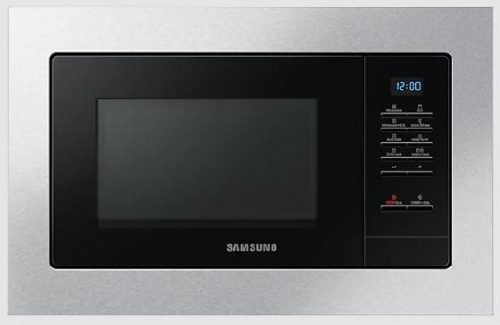 Samsung MG23A7013CT/EO beépíthető grilles mikrohullámú sütő, 23liter, 1100watt,  inox/fekete