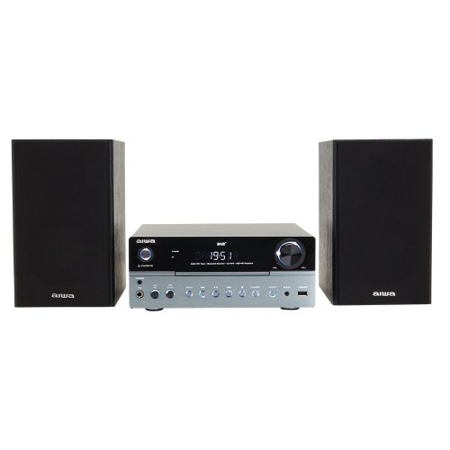 Aiwa MSBTU-700DAB mini HiFi rendszer, 2x25Watt, Bluetooth, CD/MP3/USB Hyperbass, fekete-ezüst