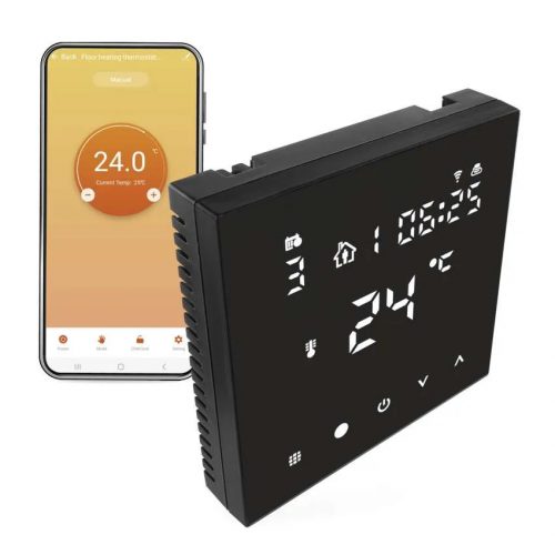 Emos P56201BUF GoSmart intelligens vezetékes termosztát padlófűtéshez, Wi-Fi, fekete