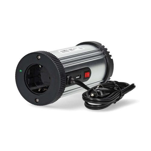 Nedis PIM15012FGY feszültség átalakító, inverter módosított szinuszhullám, 300/150Watt, 12V DC - 230 V AC, USB