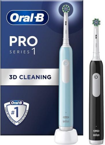 Oral-B Pro 1+ X-Clean DuoPack Elektromos fogkefe, fekete-kék (D305.523.3H)