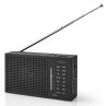 Nedis RDFM1200BK zsebrádió, 1.5Watt, FM/AM, IP20, elemes (2xAA), fekete