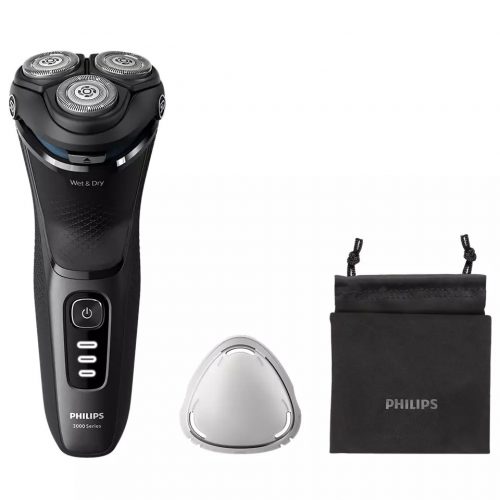 Philips S3244/12 Series 3000 akkumulátoros 3 körkéses borotva, fekete