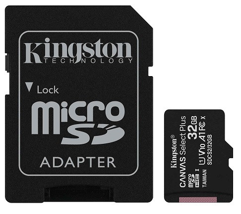 Kingston SDCS2/32GB MicroSDHC, 32 GB, memóriakártya + adapter