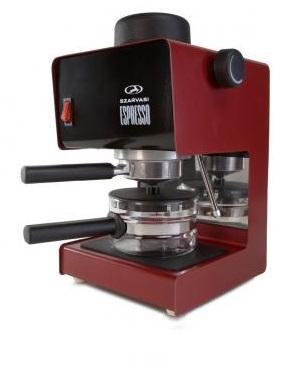 Szarvasi SZV-611/1-28 Espresso eszpresszó kávéfőző, 2 vagy 6 adag, 800W, 4bar, automatikus kikapcsolás, bordó