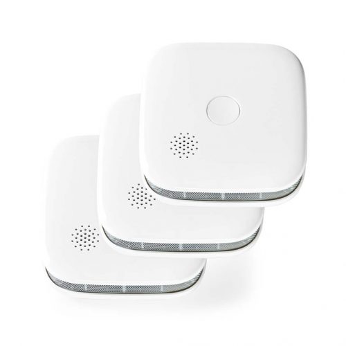 Nedis WIFIDS20WT3 SmartLife intelligens füstérzékelő, 85dB,elemes (CR123A), Wi-Fi, fehér (3darab/csomag)