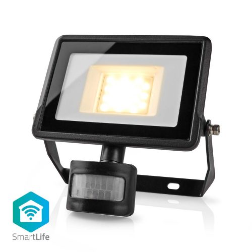 Nedis WIFILOFS20FBK okos LED reflektor, SmartLife, mozgásérzékelő,  20Watt, 1500lm, IP44, RGB, Wi-Fi