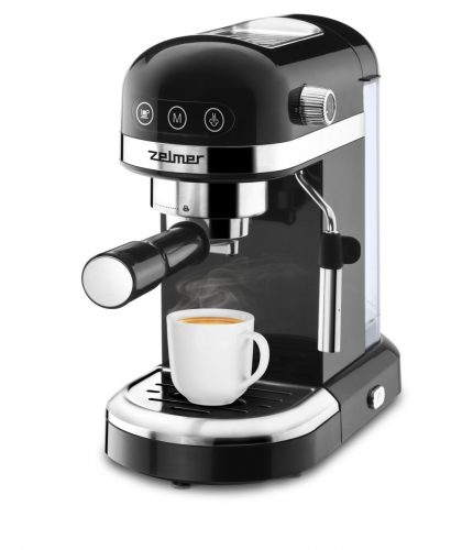 Zelmer ZCM7295 Kávéfőző Expresso Palermo, 1350 W, 20 bar, rozsdamentes acél/fekete