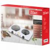 Zilan ZLN2180 elektromos főzőlap, 2 zóna, 2500 W, 15,8/18,5 cm