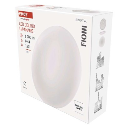 Emos ZM1120 FIONI LED mennyezeti lámpa, 25x6cm, 12/80W, 1200lm, IP44, természetes fehér