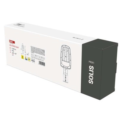 Emos ZO0303 SOLIS LED lámpatest, közvilágítás, 41x15x6cm, 30W, 3600lm, IP65, meleg fehér, alumínium