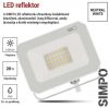 EMOS ZS2223W SIMPO LED reflektor 20W, 2000lm, IP65, természetes fehér